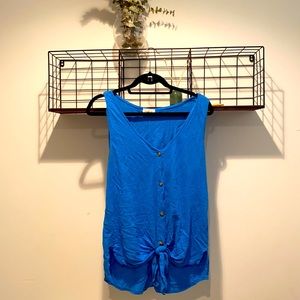 Anthropologie button up tie tank